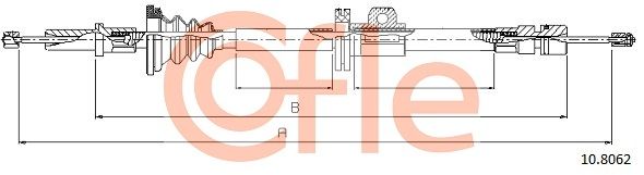 COFLE 10.8062 Cable Pull, parking brake