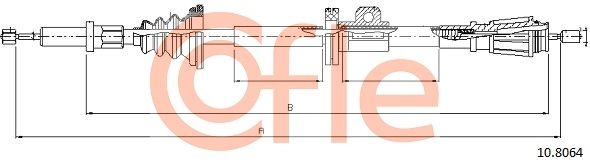 COFLE 10.8064 Cable Pull, parking brake