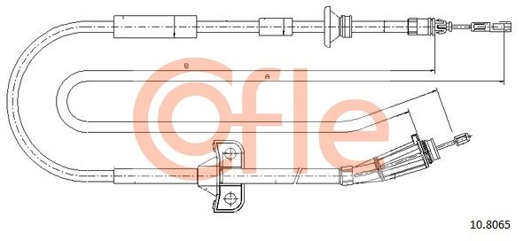 COFLE 10.8065 Cable Pull, parking brake