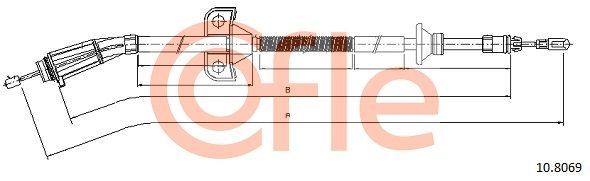 COFLE 10.8069 Cable Pull, parking brake
