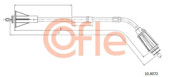 COFLE 10.8072 Cable Pull, parking brake