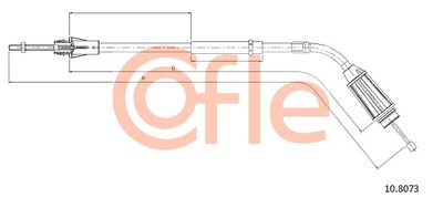 Cable Pull, parking brake COFLE 10.8073