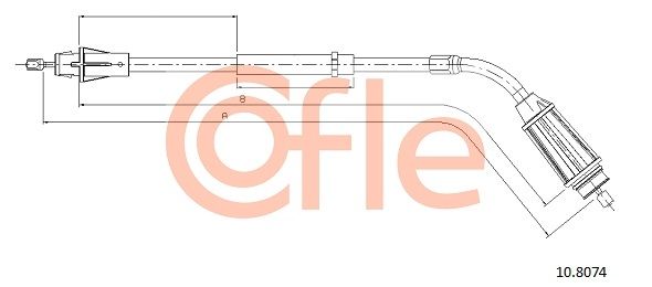 COFLE 10.8074 Cable Pull, parking brake