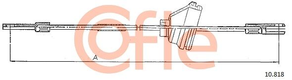 COFLE 10.818 Cable Pull, parking brake
