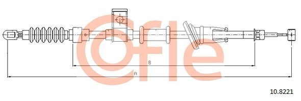 COFLE 10.8221 Cable Pull, parking brake