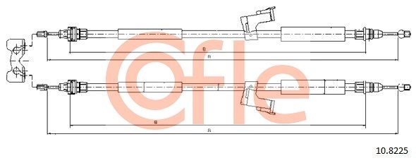 COFLE 10.8225 Cable Pull, parking brake