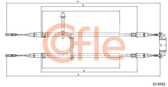 COFLE 10.8582 Cable Pull, parking brake