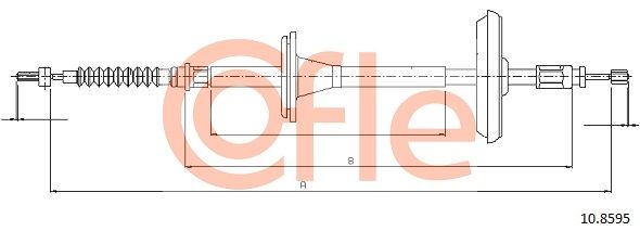 COFLE 10.8595 Cable Pull, parking brake