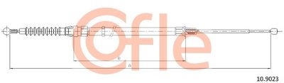 Cable Pull, parking brake COFLE 10.9023