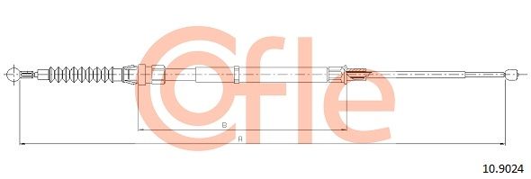 COFLE 10.9024 Cable Pull, parking brake