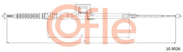 COFLE 10.9026 Cable Pull, parking brake