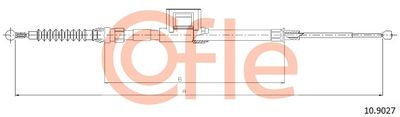 Cable Pull, parking brake COFLE 10.9027