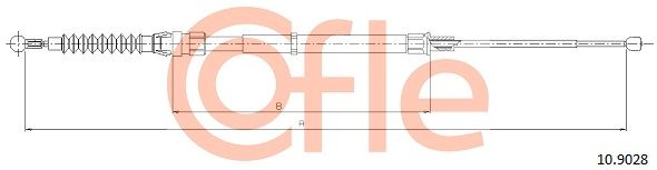 COFLE 10.9028 Cable Pull, parking brake