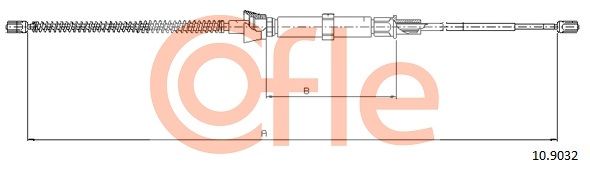 COFLE 10.9032 Cable Pull, parking brake