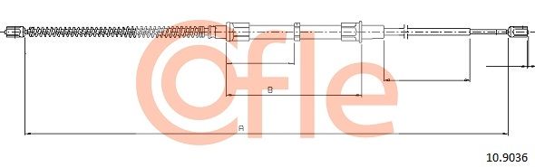 COFLE 10.9036 Cable Pull, parking brake