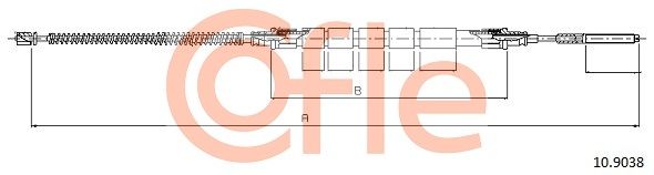 COFLE 10.9038 Cable Pull, parking brake