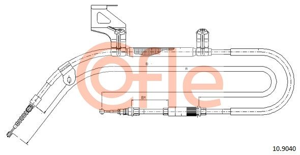 COFLE 10.9040 Cable Pull, parking brake
