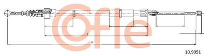 Cable Pull, parking brake COFLE 10.9051