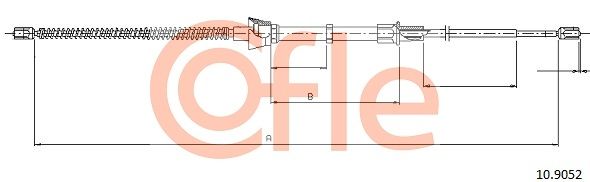 COFLE 10.9052 Cable Pull, parking brake