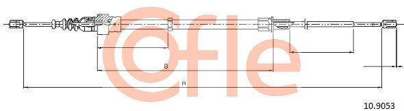 COFLE 10.9053 Cable Pull, parking brake