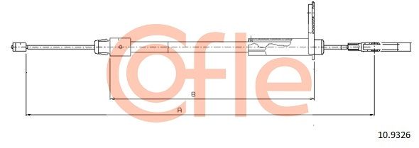 COFLE 10.9326 Cable Pull, parking brake