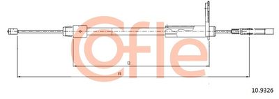 Cable Pull, parking brake COFLE 10.9326