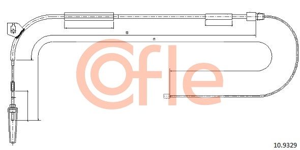 COFLE 10.9329 Cable Pull, parking brake