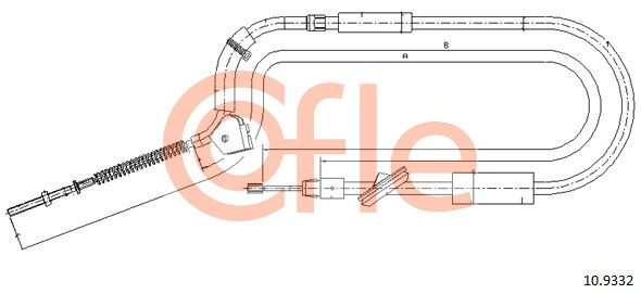 COFLE 10.9332 Cable Pull, parking brake