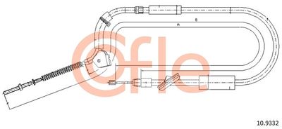 Cable Pull, parking brake COFLE 10.9332