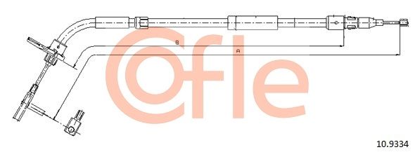 COFLE 10.9334 Cable Pull, parking brake