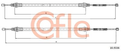 Cable Pull, parking brake COFLE 10.9336