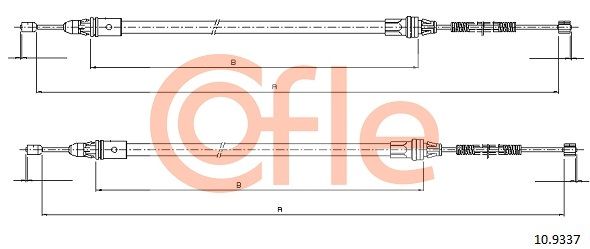 COFLE 10.9337 Cable Pull, parking brake