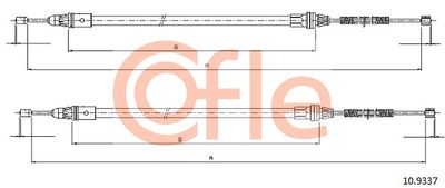 Cable Pull, parking brake COFLE 10.9337