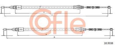 Cable Pull, parking brake COFLE 10.9338