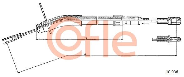 COFLE 10.936 Cable Pull, parking brake