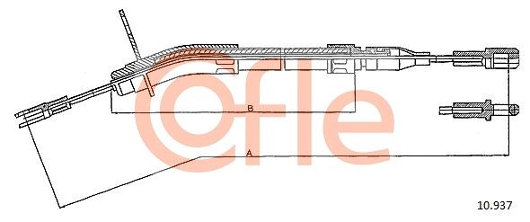 COFLE 10.937 Cable Pull, parking brake