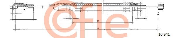 COFLE 10.941 Cable Pull, parking brake