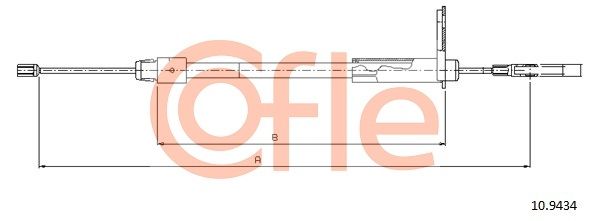 COFLE 10.9434 Cable Pull, parking brake