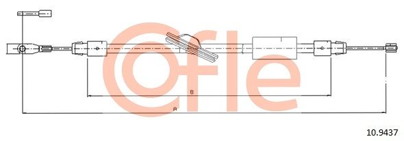 COFLE 10.9437 Cable Pull, parking brake