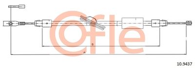 Cable Pull, parking brake COFLE 10.9437