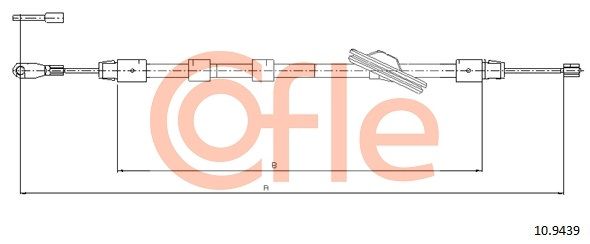 COFLE 10.9439 Cable Pull, parking brake