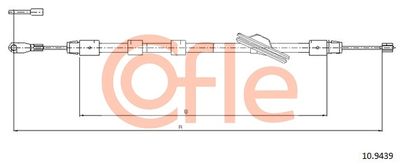 Cable Pull, parking brake COFLE 10.9439
