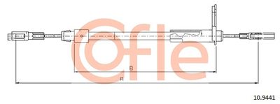 Cable Pull, parking brake COFLE 10.9441