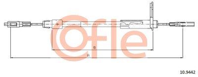Cable Pull, parking brake COFLE 10.9442