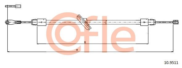 COFLE 10.9511 Cable Pull, parking brake
