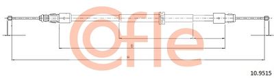 Cable Pull, parking brake COFLE 10.9515