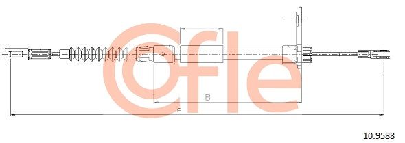 COFLE 10.9588 Cable Pull, parking brake
