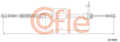 Cable Pull, parking brake COFLE 10.9588
