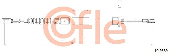 COFLE 10.9589 Cable Pull, parking brake