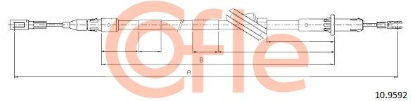COFLE 10.9592 Cable Pull, parking brake